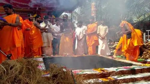 Havan in the residence of politician D K Shivkumar in Bengaluru